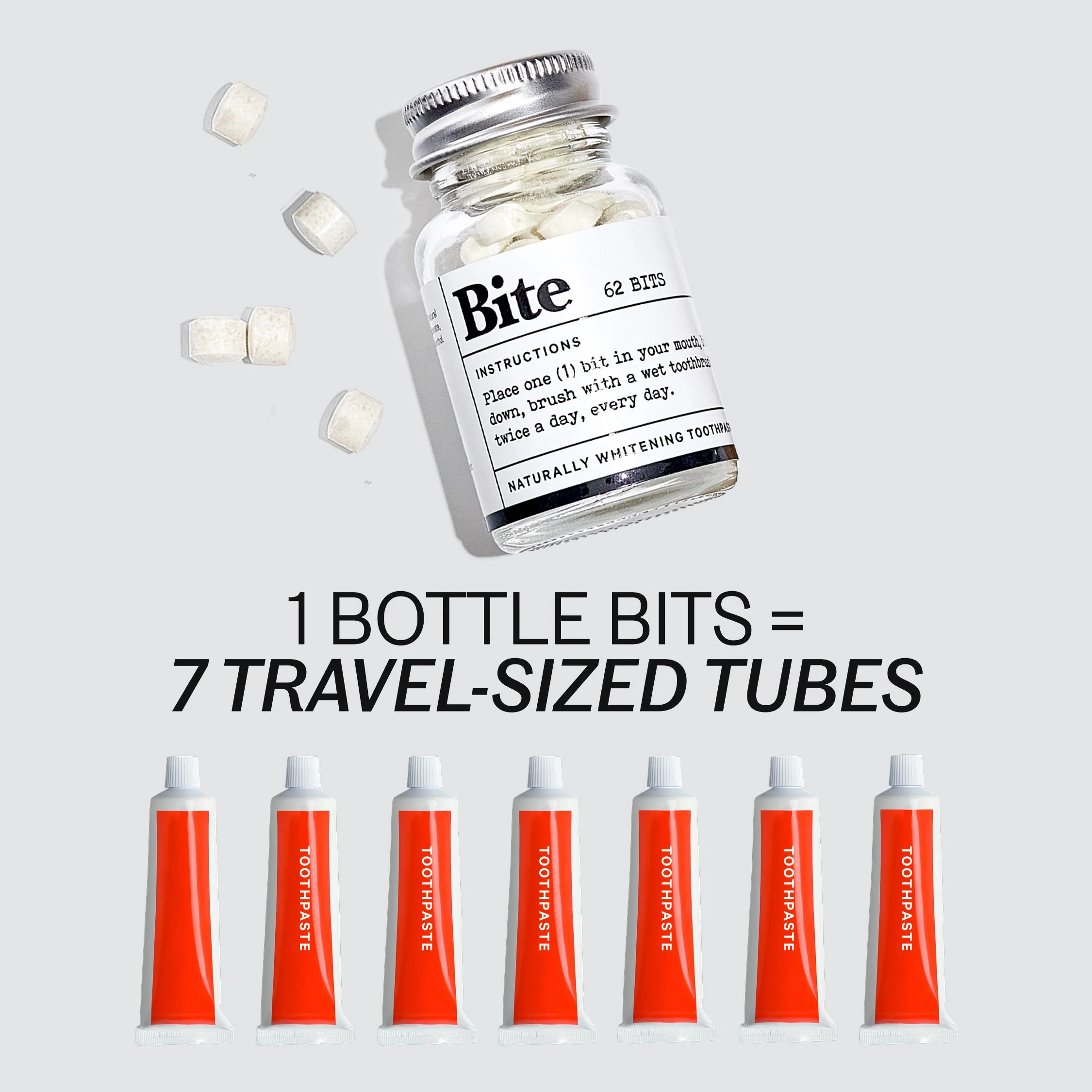 Bite Toothpaste Bits – Natural, Remineralizing, Whitening Toothpaste Tablets with Nano-Hydroxyapatite and Xylitol - As Seen On Shark Tank - Image 8