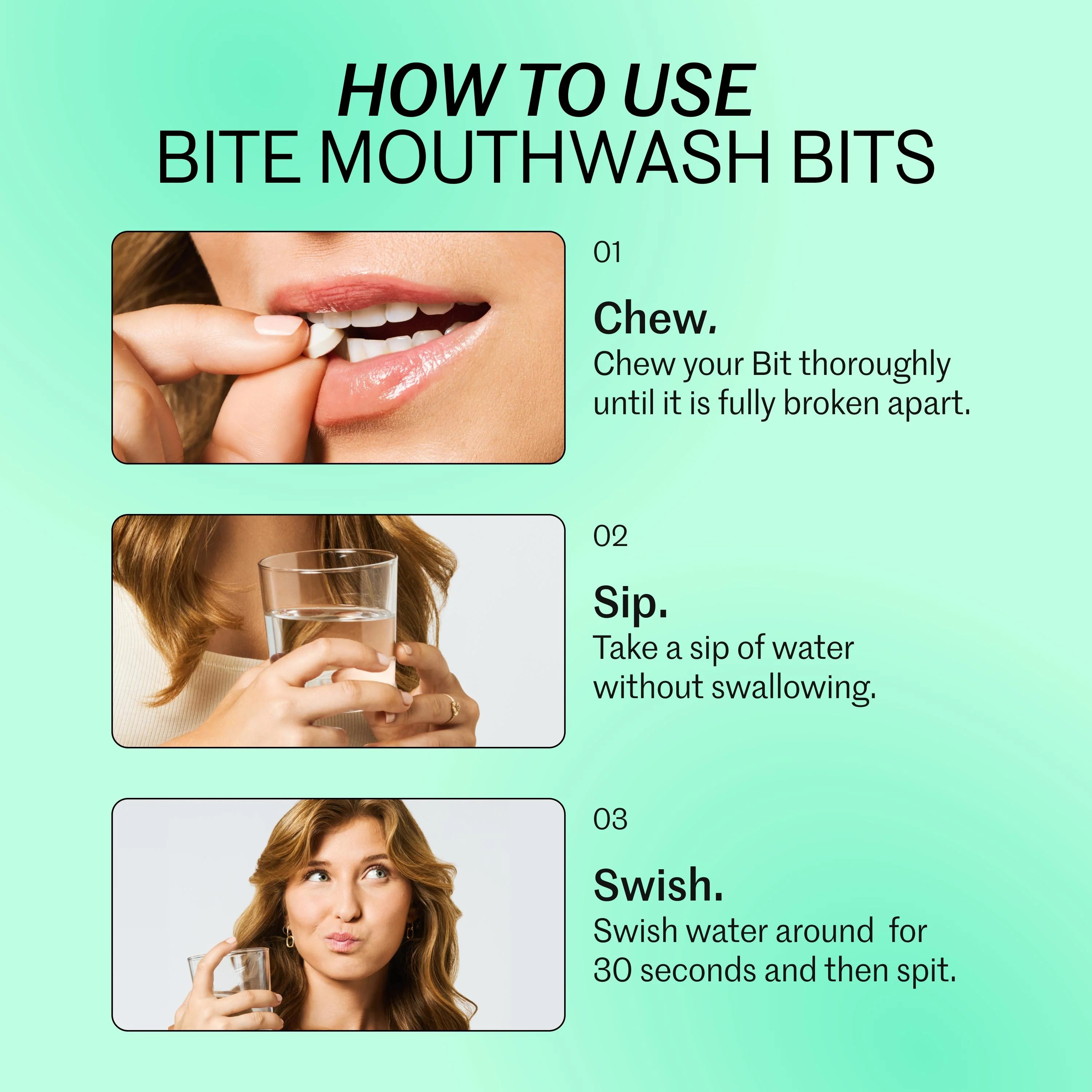 Mint Mouthwash Bits – Refreshing, Zero-Waste Mouthwash Tablets with Nano-Hydroxyapatite and Xylitol - Image 2