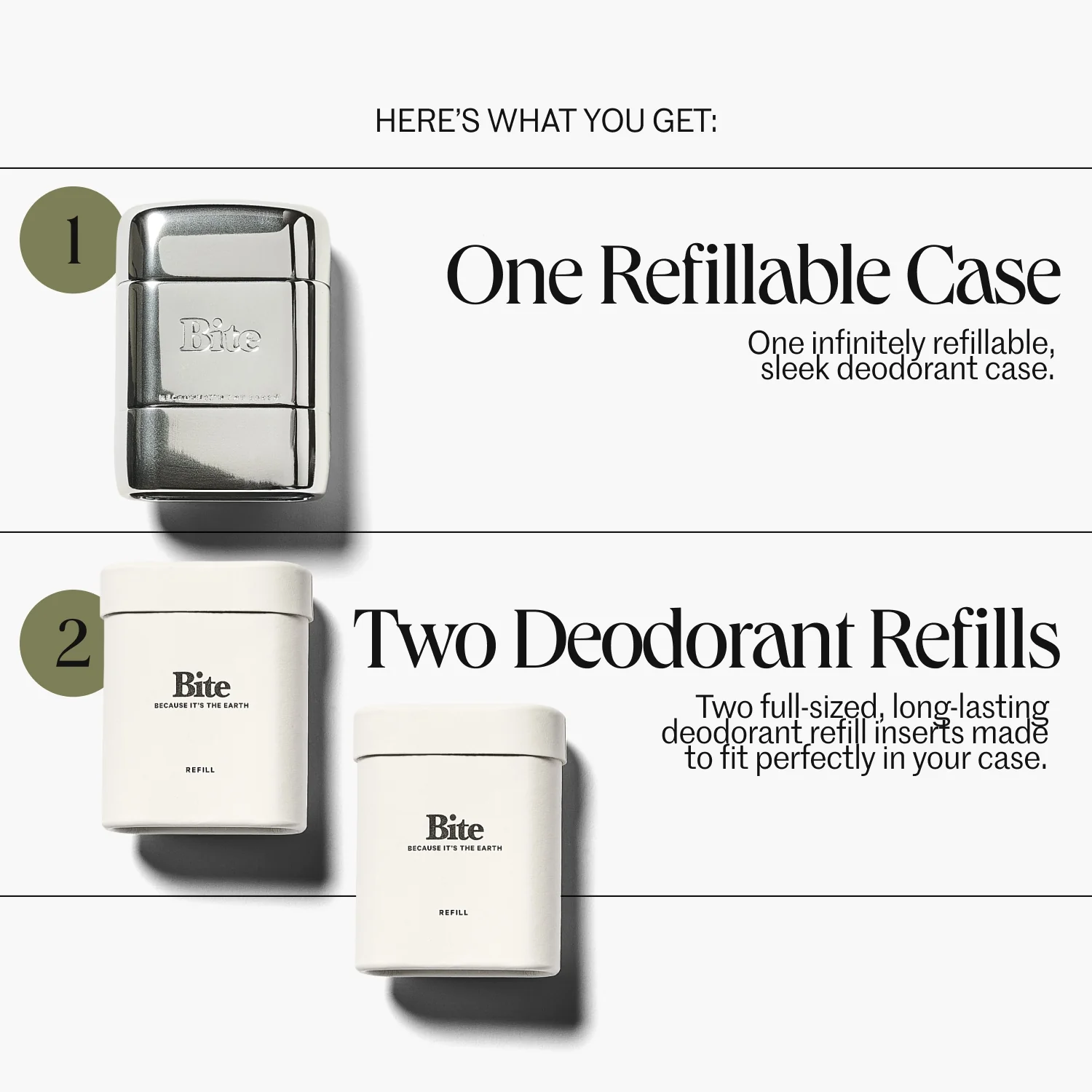 Refillable Natural Deodorant by Bite - Clinically Proven Odor Control, Long-Lasting, Aluminum-Free - Image 3